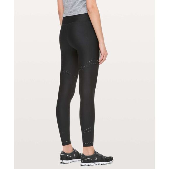 Lululemon Zoned In Tights 27” Black SesnseKnit Running Leggings - Picture 3 of 7